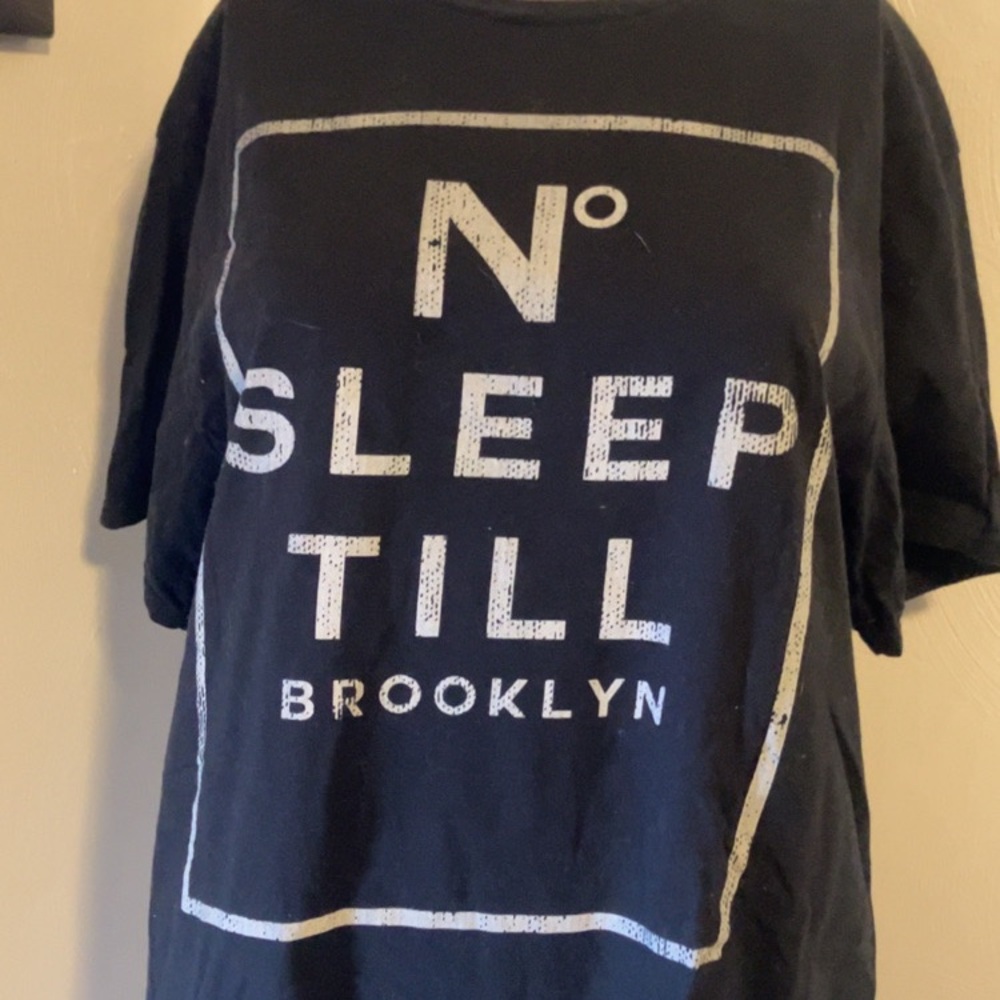 No Sleep Till Brooklyn Graphic Tee - Black & White